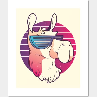 Retro Llama Posters and Art